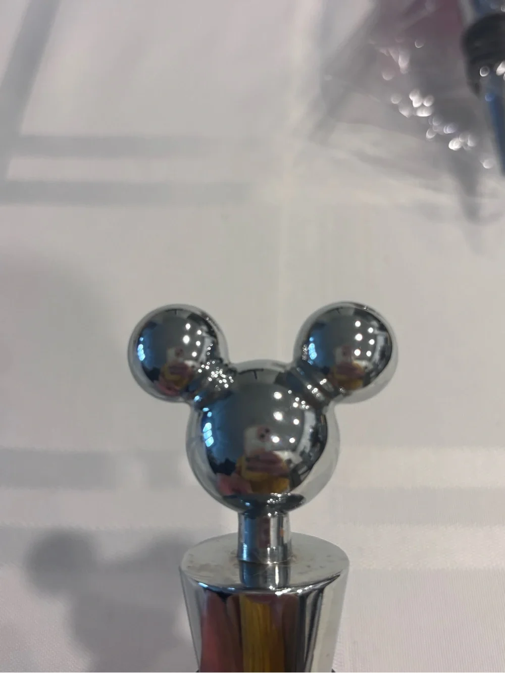 Decorative Holiday Bottle Stoppers Set - Gold Deer, Mickey Mouse, LED Red Santa